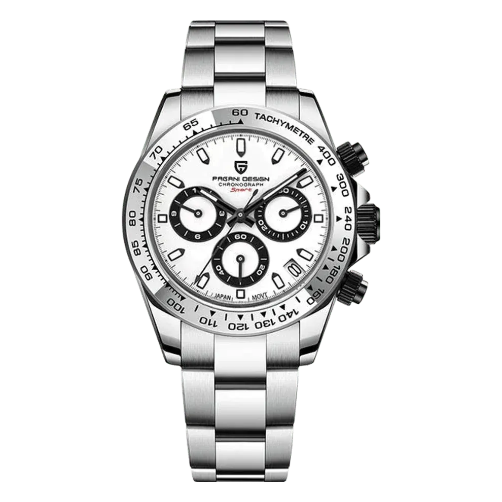 Montre Pagani Design PD-1727 Méca-quartz 40 mm – Blanc noir