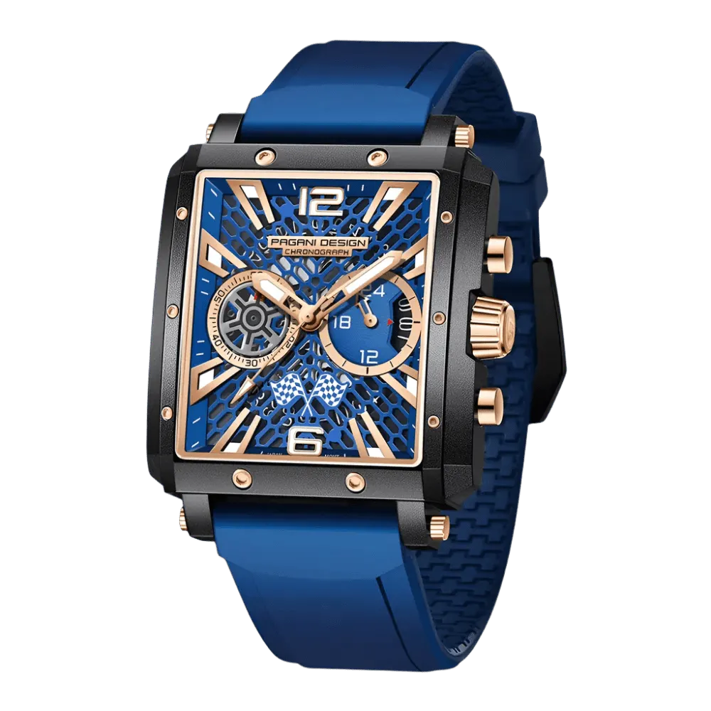Montre Pagani Design PD-1725 Méca-quartz 42 mm – Or bleu