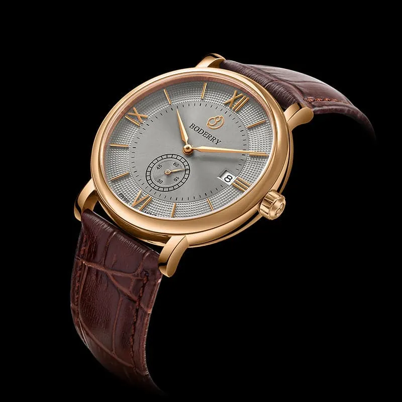 Montre Boderry Quartz 40 mm – Marron