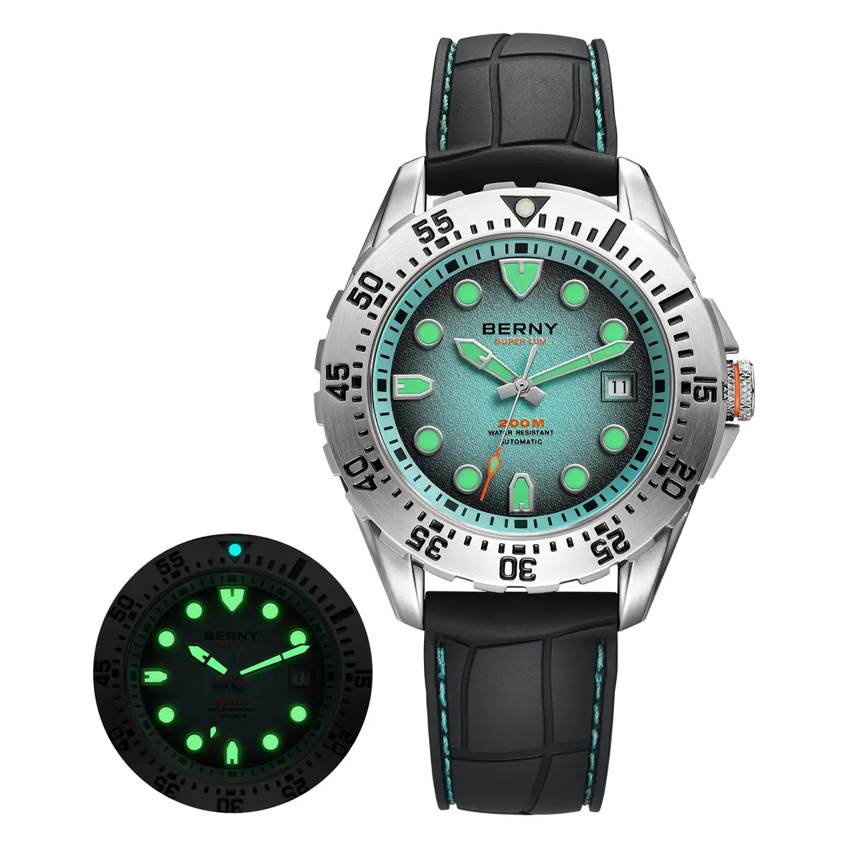 Montre Berny AM151M Automatique – Bleu clair