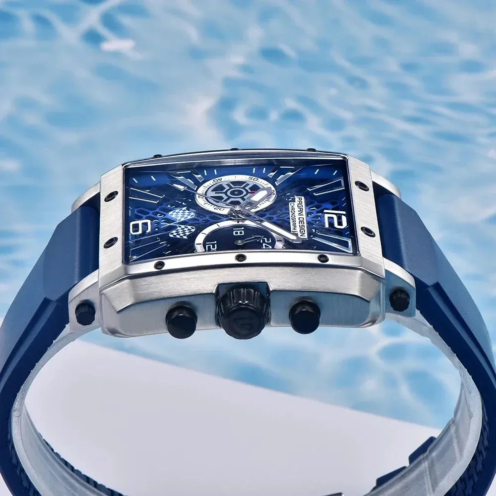 Montre Pagani Design Méca-quartz 42 mm – Or bleu
