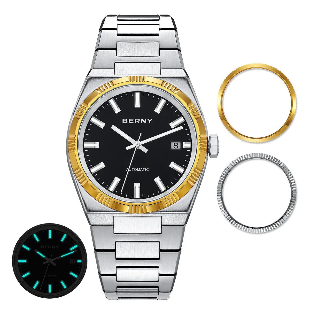 Montre Berny AM141M Automatique – Noir / Or