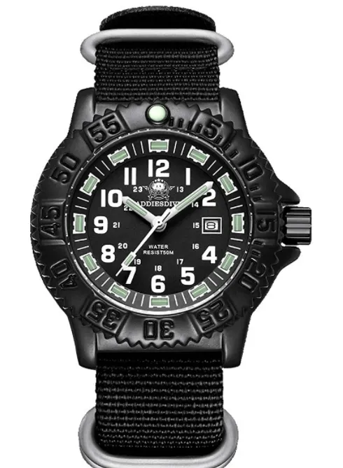 Montre Addiesdive Quartz 51 mm – Bracelet noir nylon