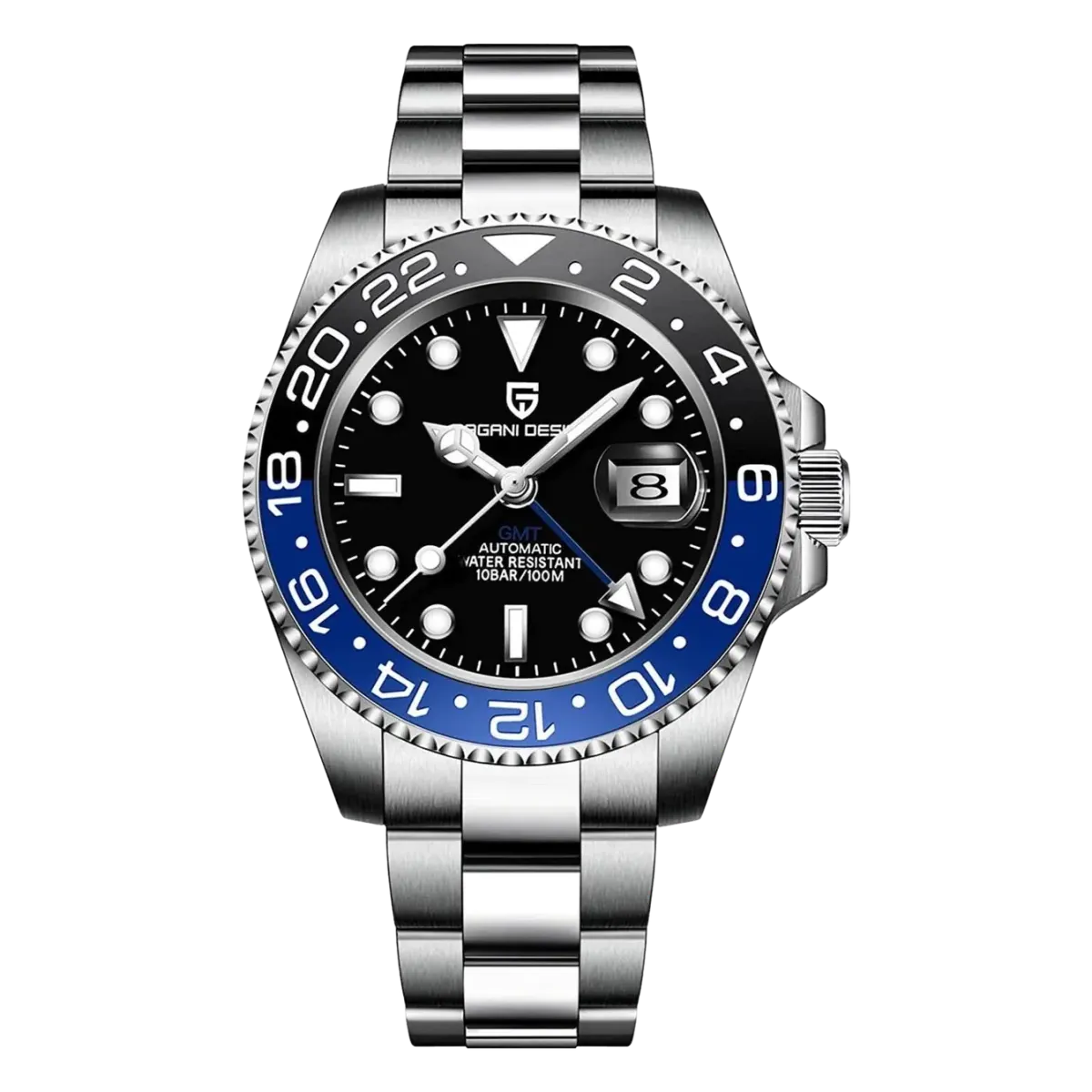 Montre Pagani Design PD-1662 Automatique 40 mm – Noir bleu / Bracelet Oyster