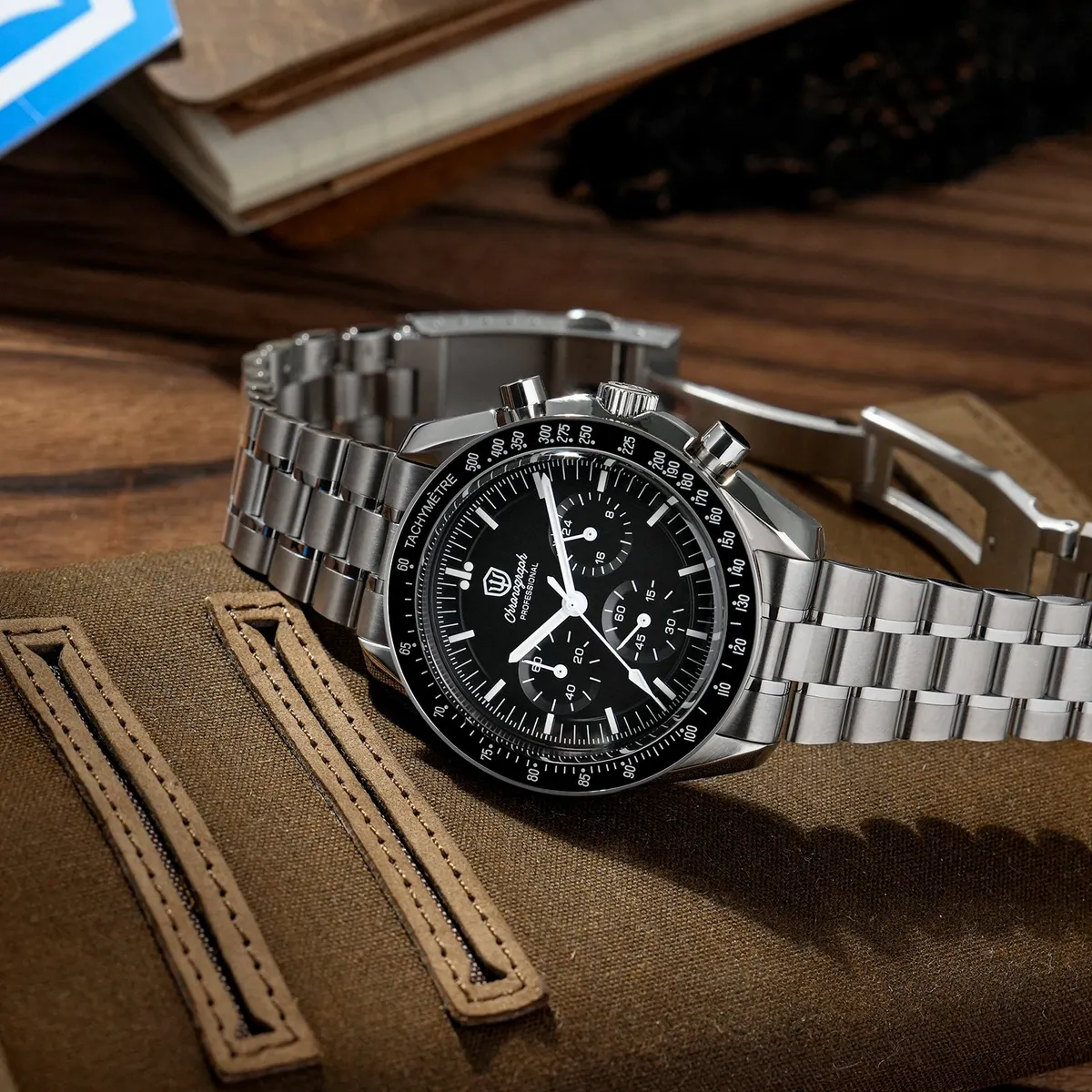 Montre Watchdives WD1860 Méca-quartz 40 mm – Blanc / Acier inoxydable