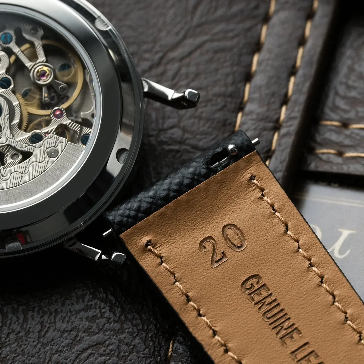 Montre Militado ML27 Mécanique manuel 36 mm – Noir · Bleu canard