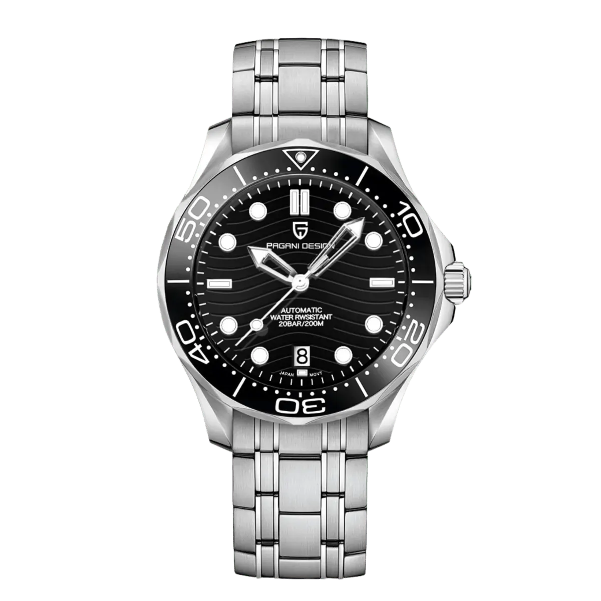 Montre Pagani Design Automatique 42 mm – Noir / Acier