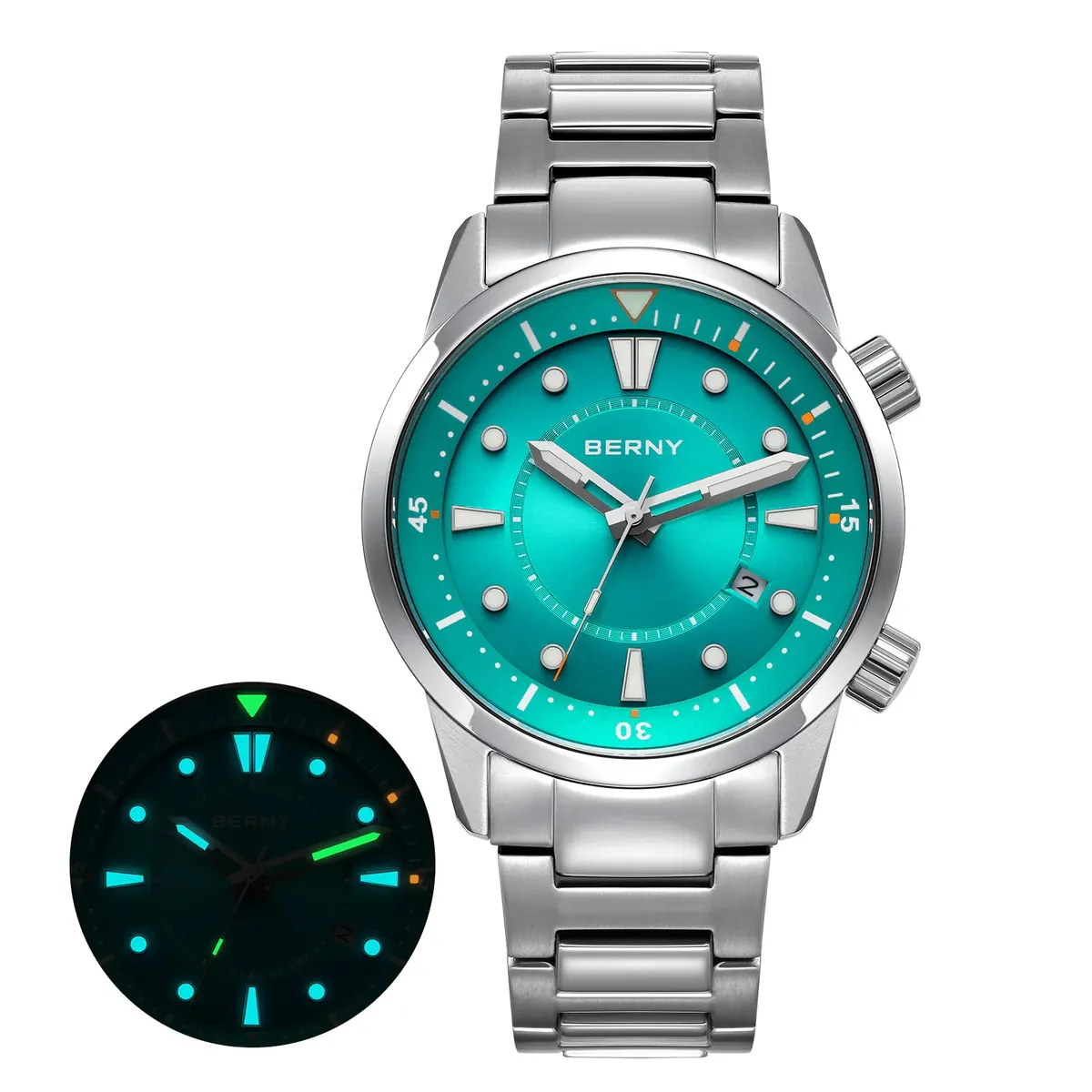 Montre Berny AM539MS Automatique – Bleu clair