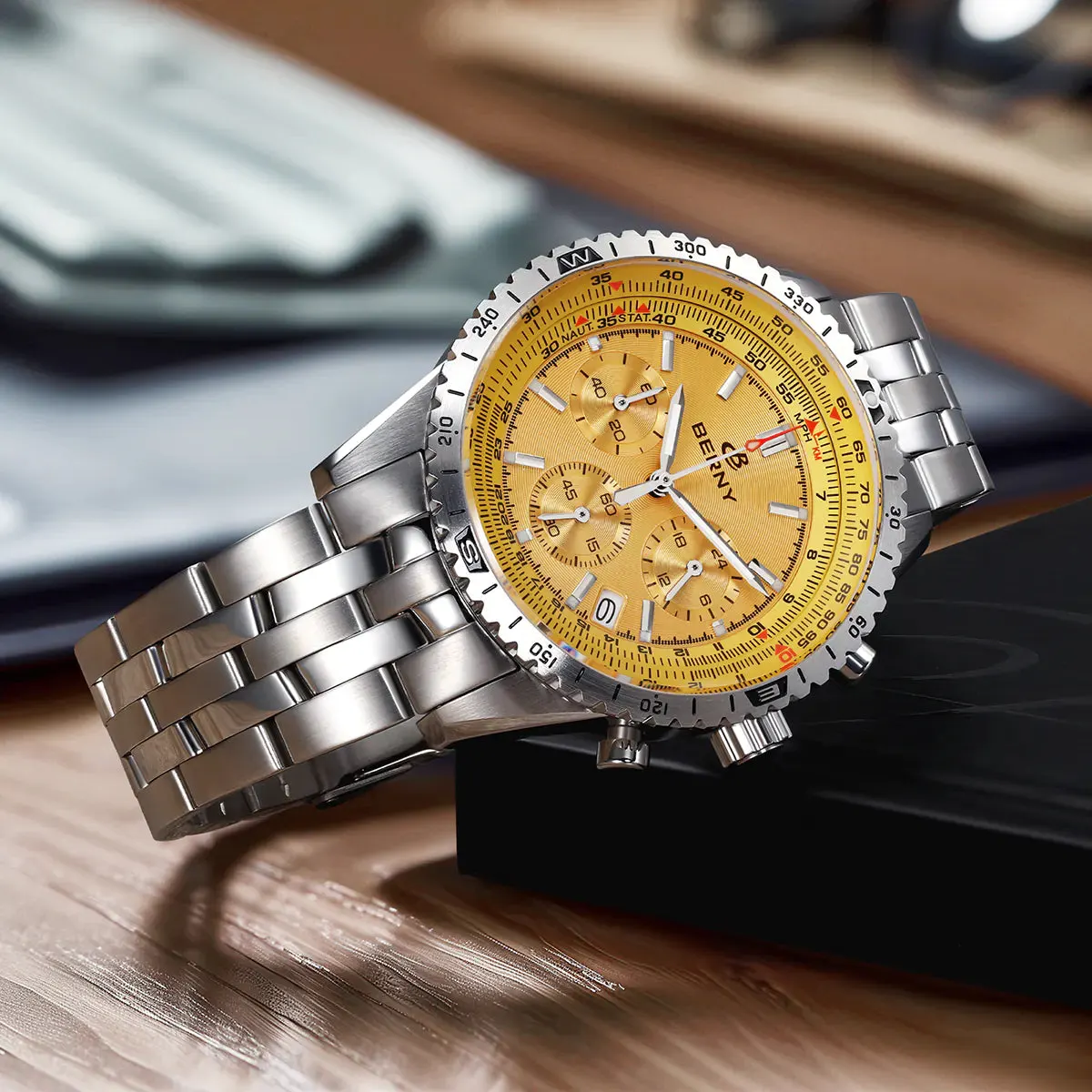 Montre Berny Quartz – Jaune