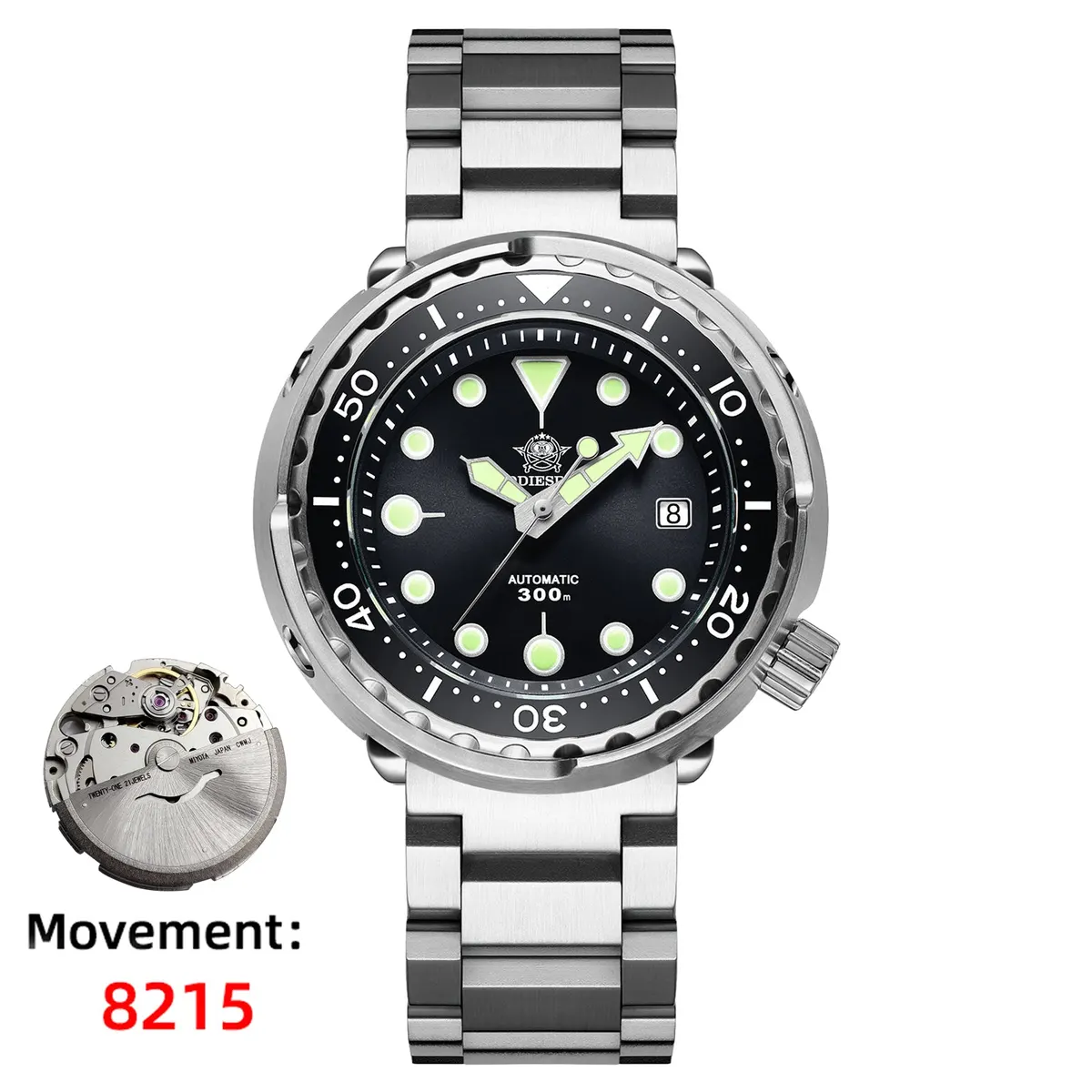 Montre Addiesdive Automatique 47,5 mm – Noir / 8215