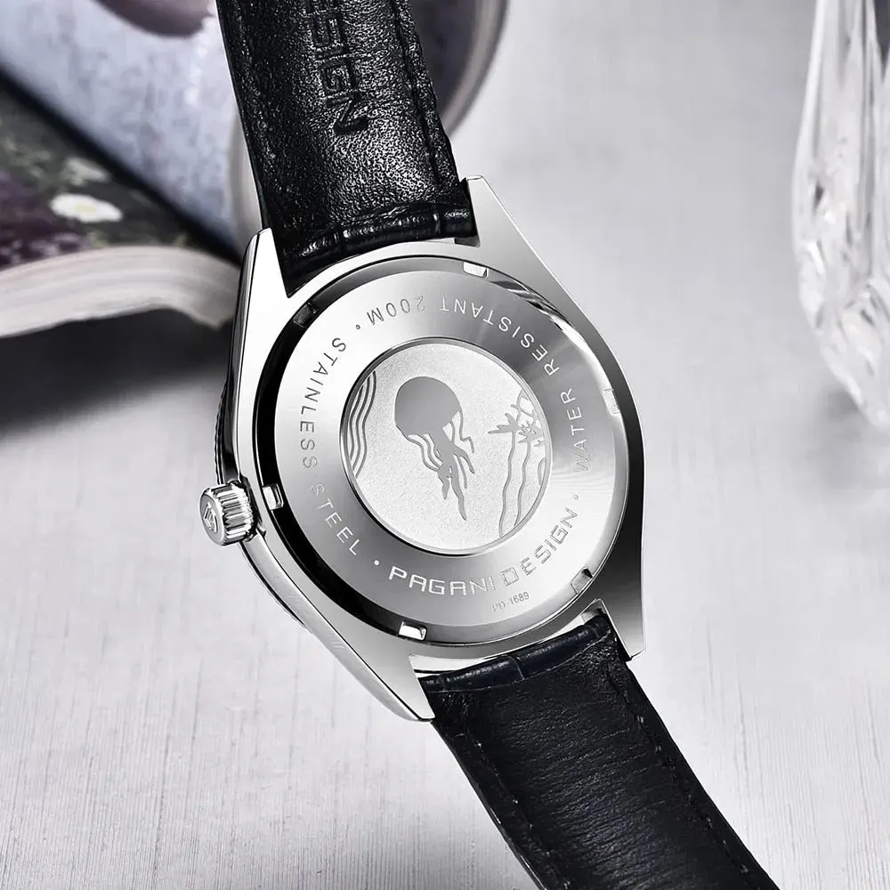 Montre Pagani Design Quartz 40 mm – Argent bleu
