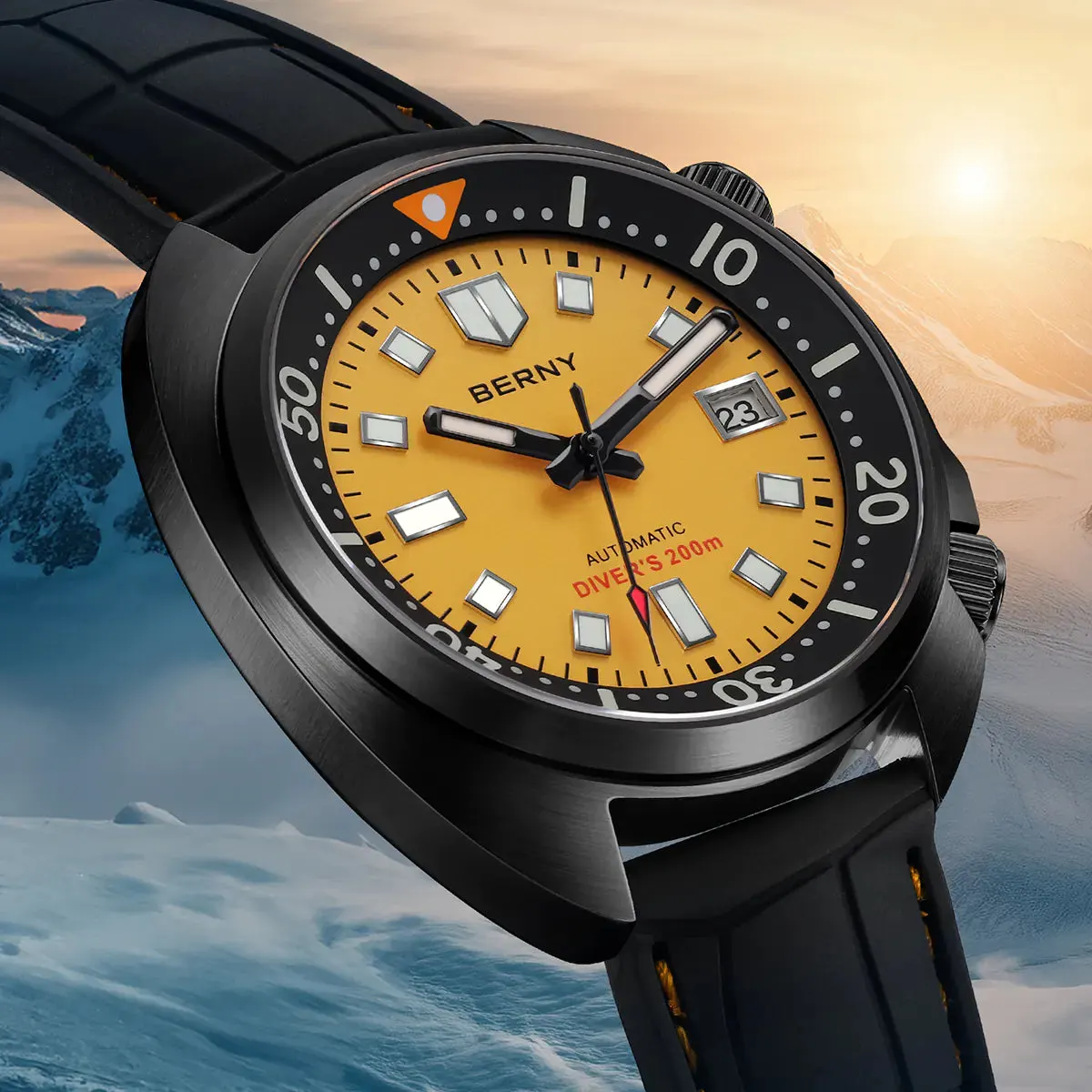 Montre Berny AM1970M-BLK – Jaune