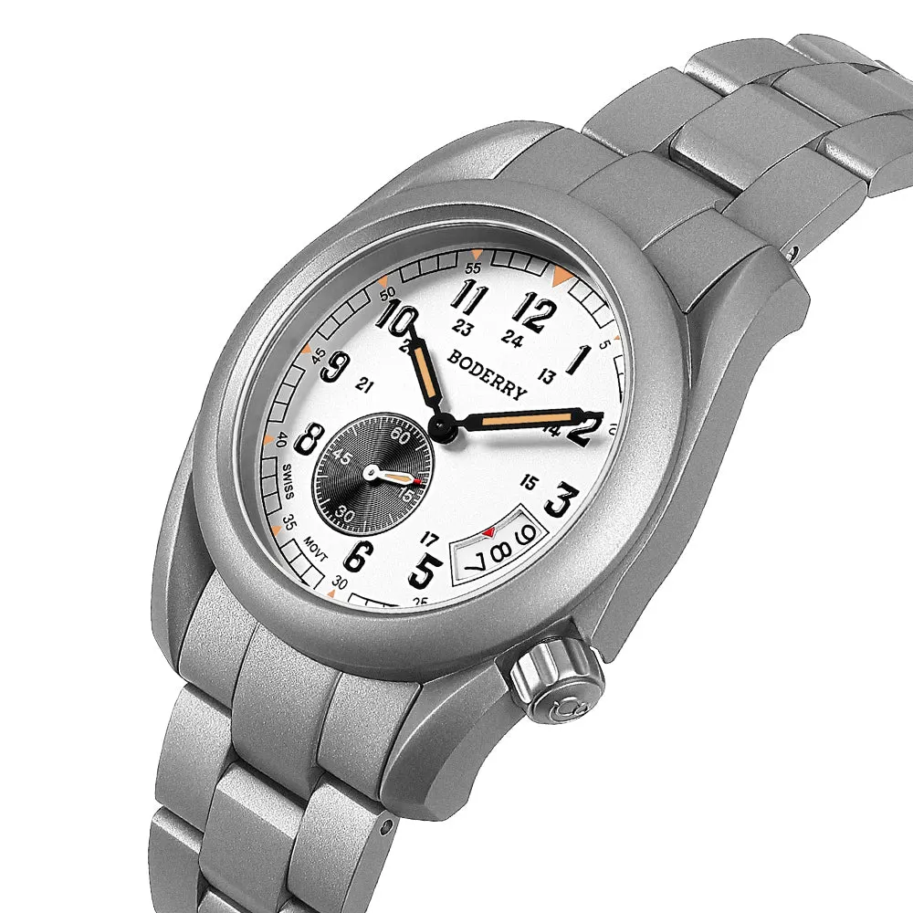 Montre Boderry Quartz 38 mm – Bracelet blanc
