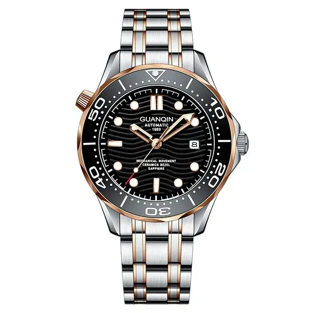 Montre Guanqin Automatique – Or noir
