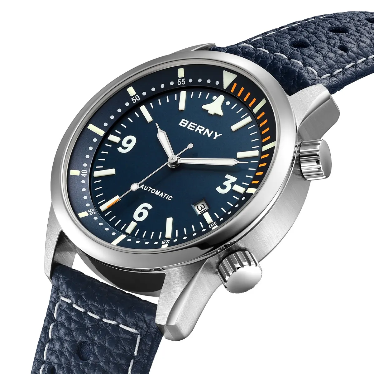 Montre Berny AM169M – Argent / Bleu