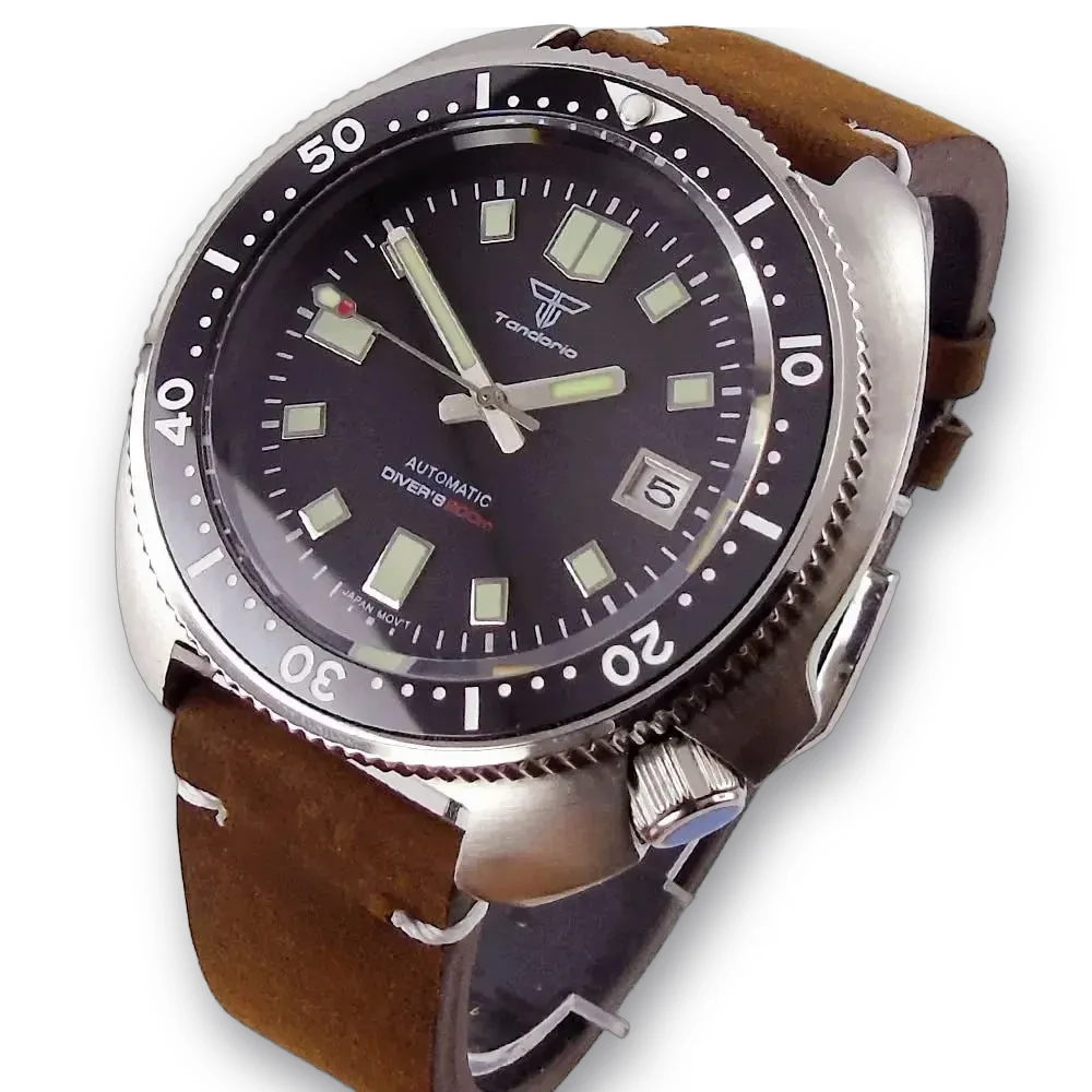 Montre Tandorio TD239P Automatique 44 mm – Noir · Cuir / PT5000