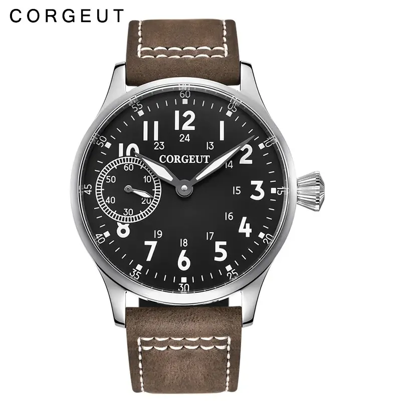 Montre Corgeut Mécanique manuel 44 mm – Marron