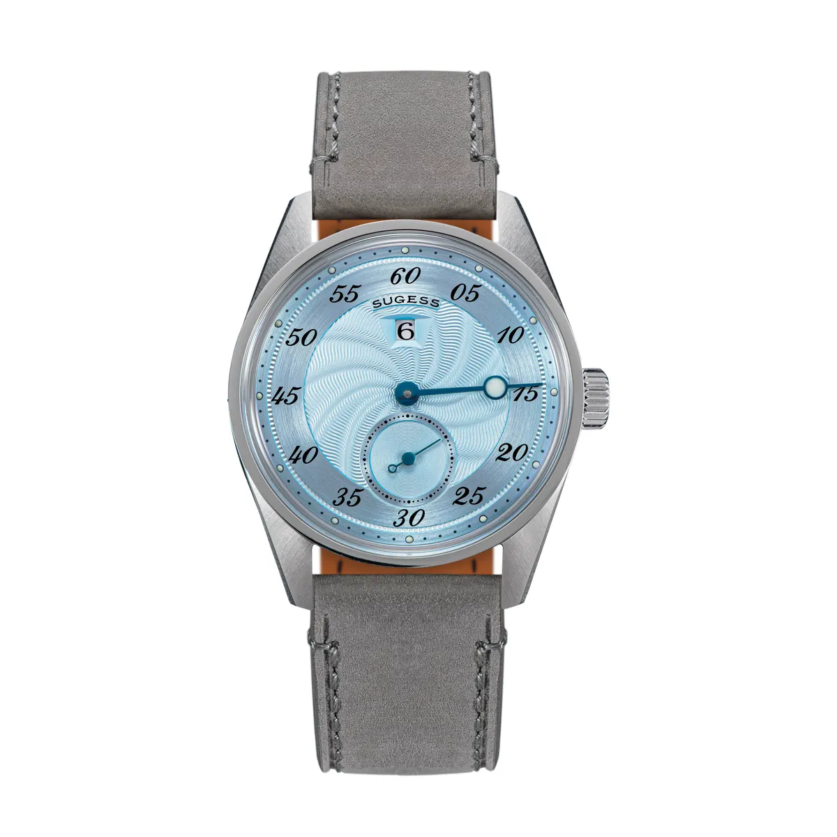 Montre Sugess S451-1 Automatique 38 mm – Bracelet gris cuir