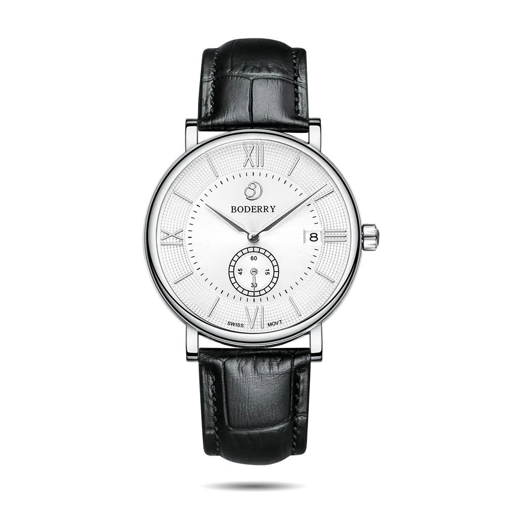 Montre Boderry Quartz 40 mm – Cuir