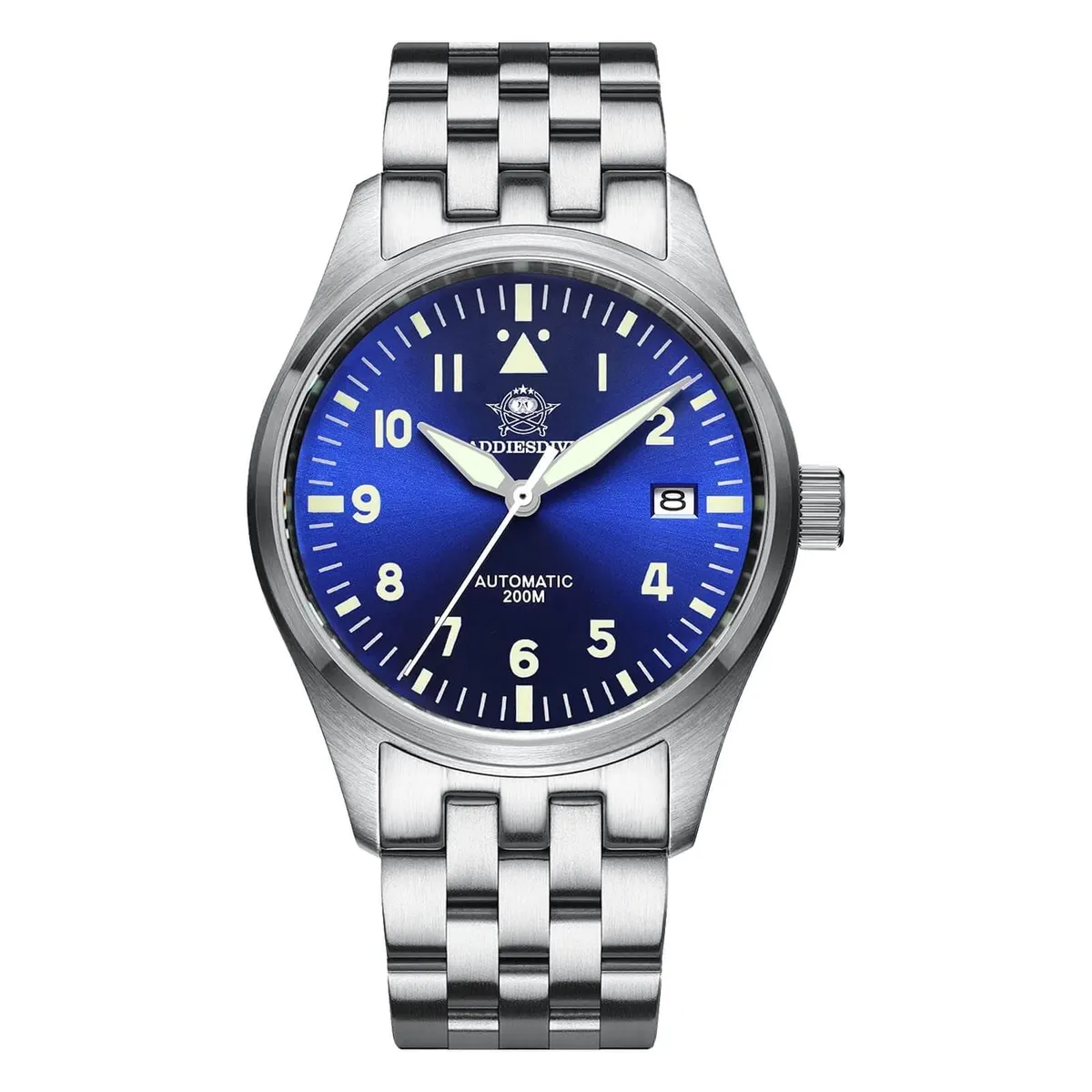 Montre Addiesdive Automatique 39 mm – Bleu / Bracelet acier / NH35