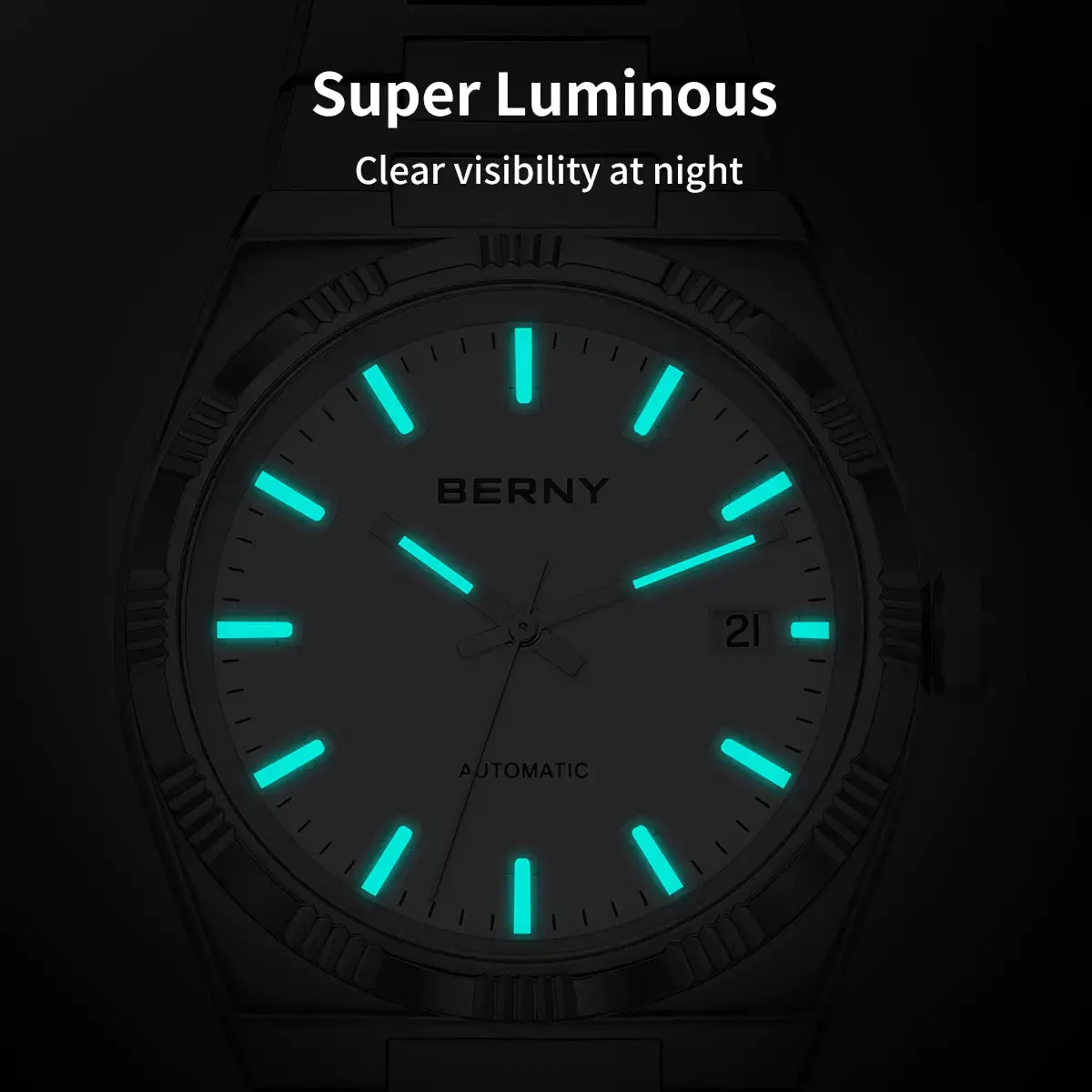 Montre Berny AM141M – Blanc / Argent