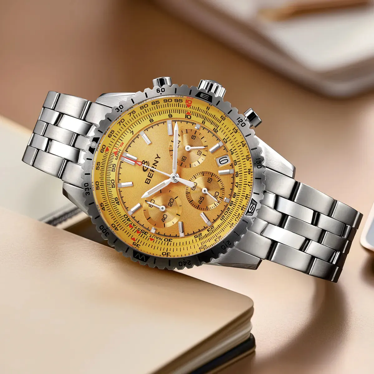 Montre Berny Quartz – Jaune