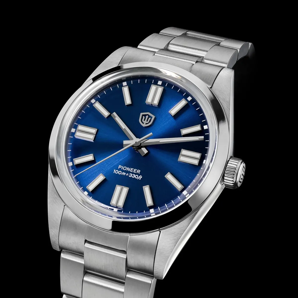 Montre Watchdives WD1016B Quartz 37 mm – Soleillé bleu / Verre saphir
