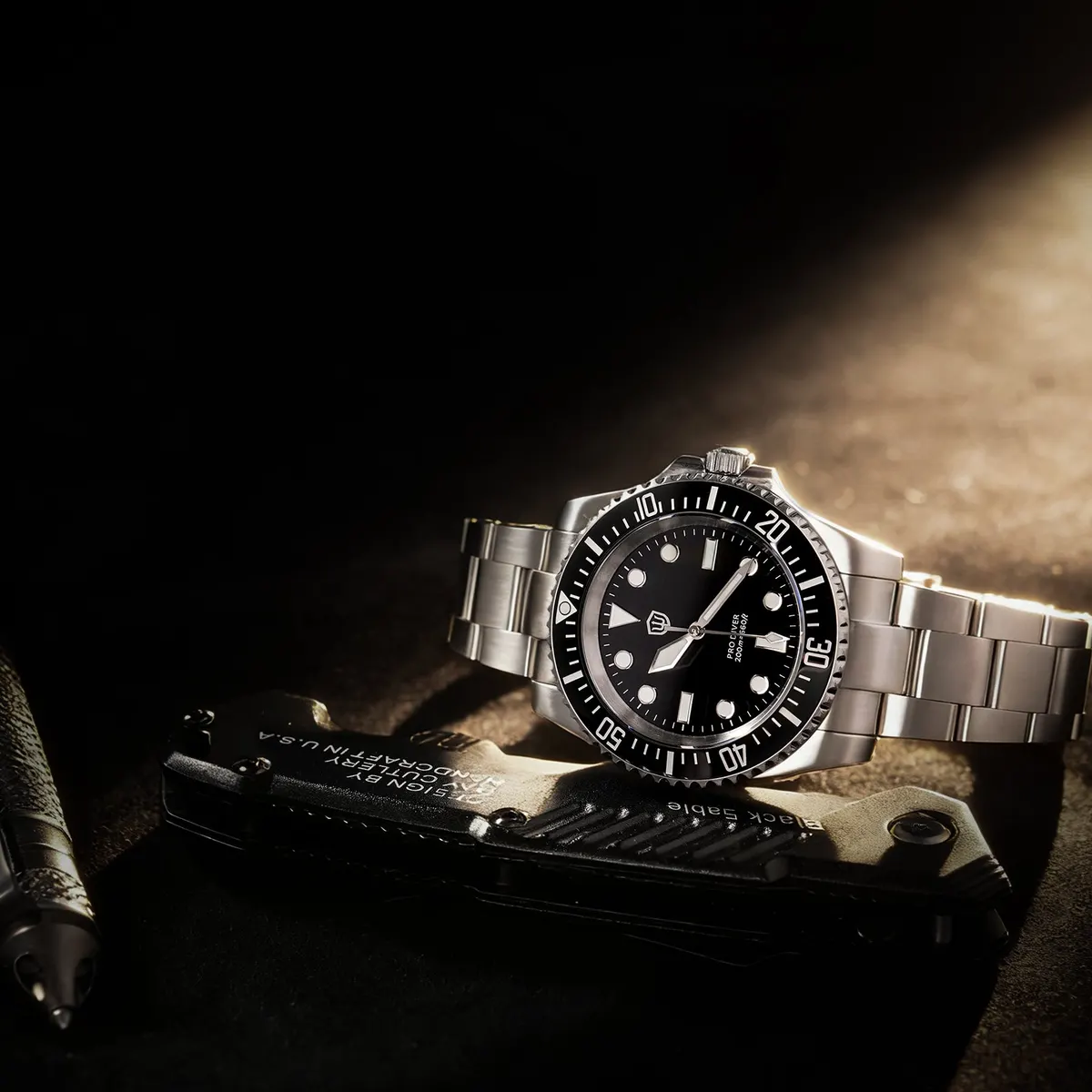 Montre Watchdives WD1680Q Quartz 39 mm – Lunette verte