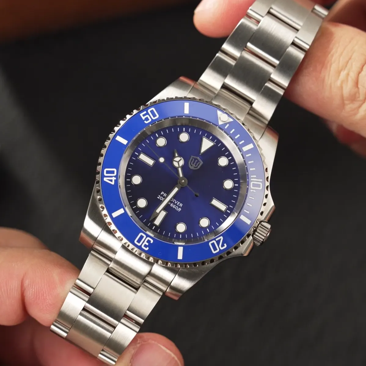 Montre Watchdives WD1680Q Quartz 39 mm – Lunette verte