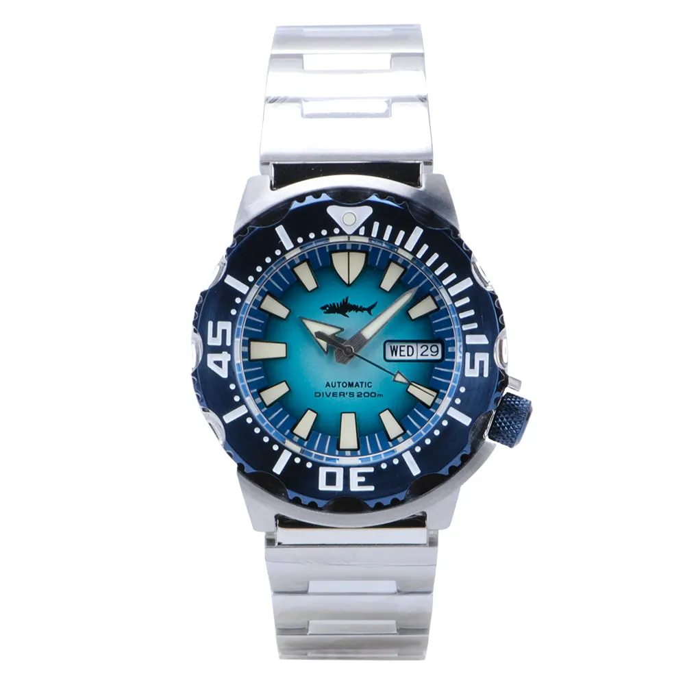 Montre Heimdallr Automatique 28,9 mm – Lunette bleue · Dégradé bleu / Acier