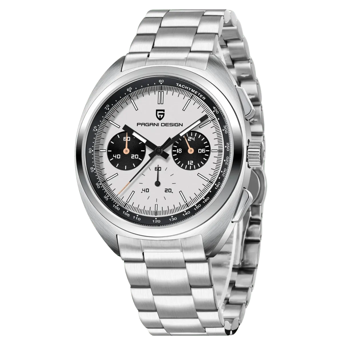 Montre Pagani Design PD-1782 Méca-quartz 39 mm – Blanc / Bracelet Oyster