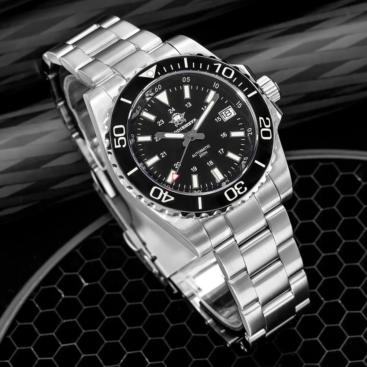 Montre Addiesdive AD2504 Automatique 42,6 mm – Noir