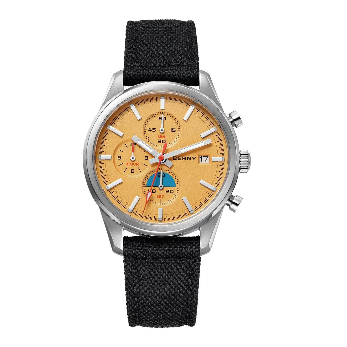 Montre Berny Quartz – Orange / Noir