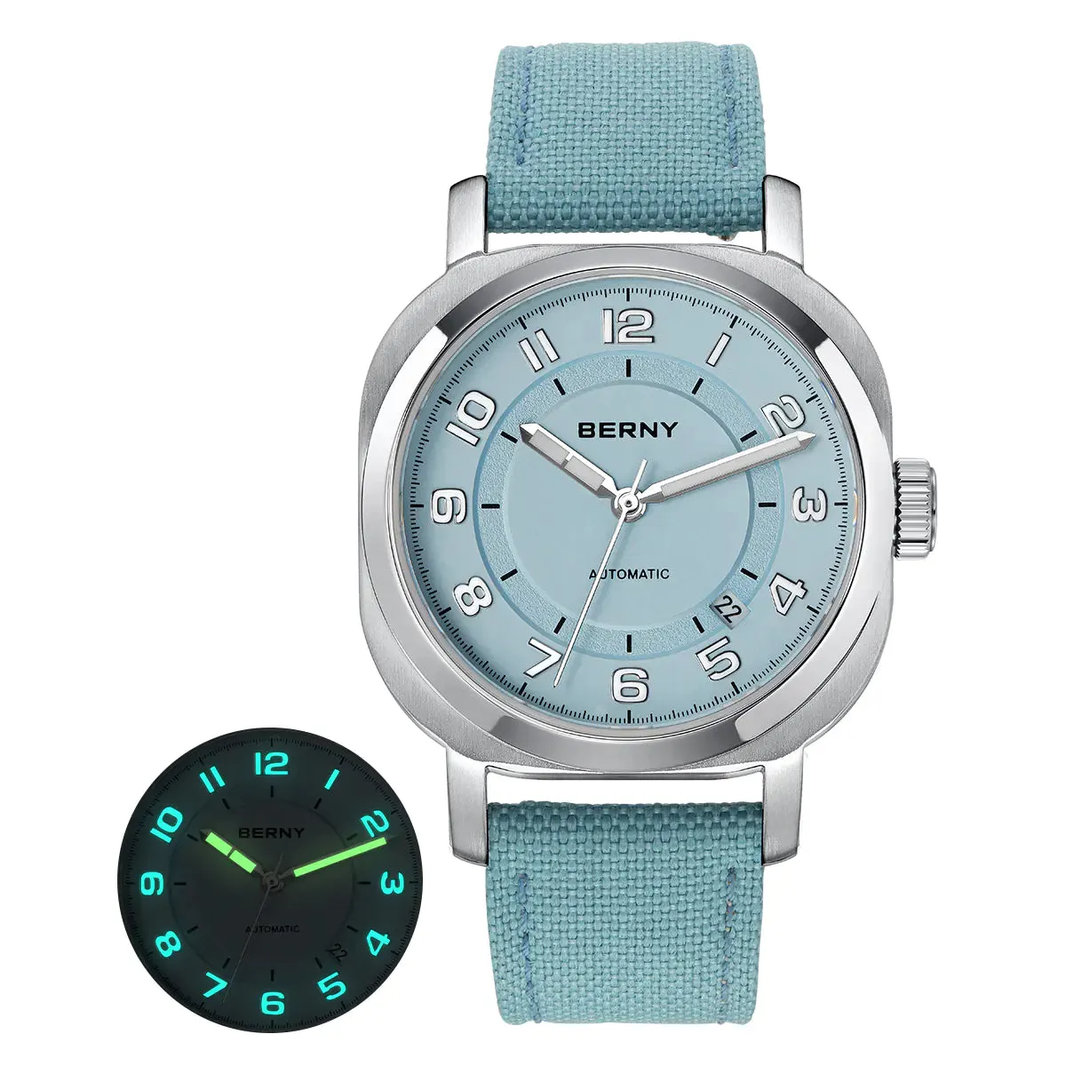 Montre Berny AM133V Automatique – Bleu clair