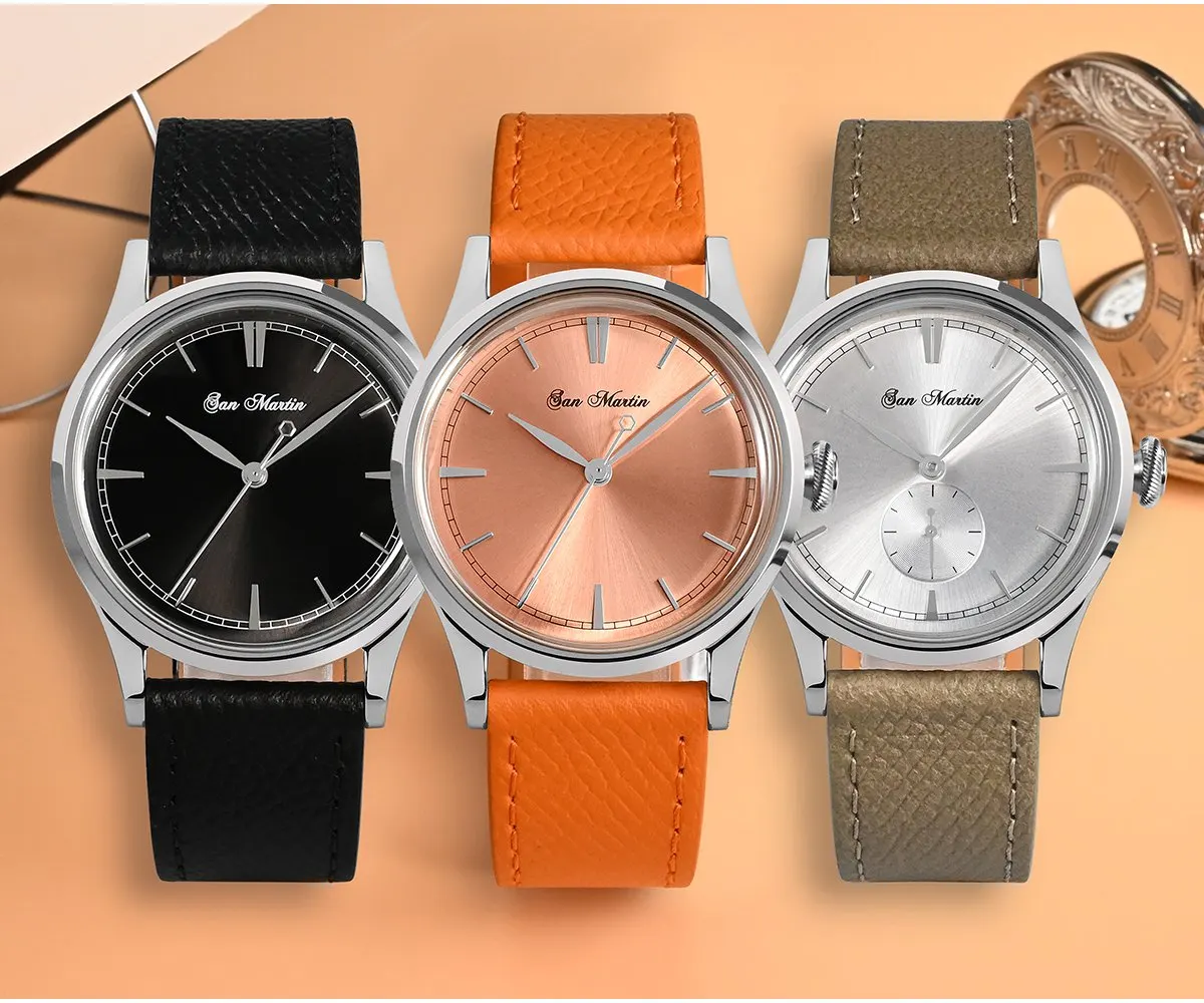 Montre San Martin 6004 Quartz 38 mm – Saumon