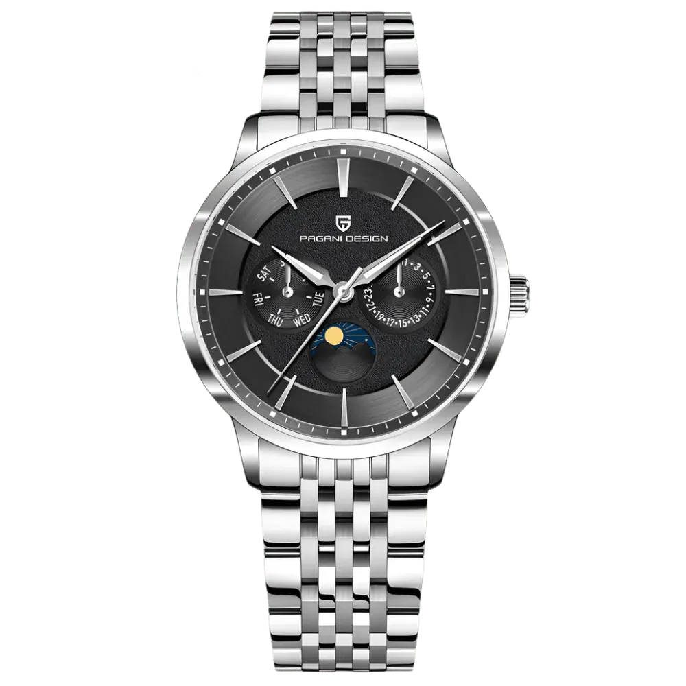 Montre Pagani Design Quartz 40 mm – Noir acier