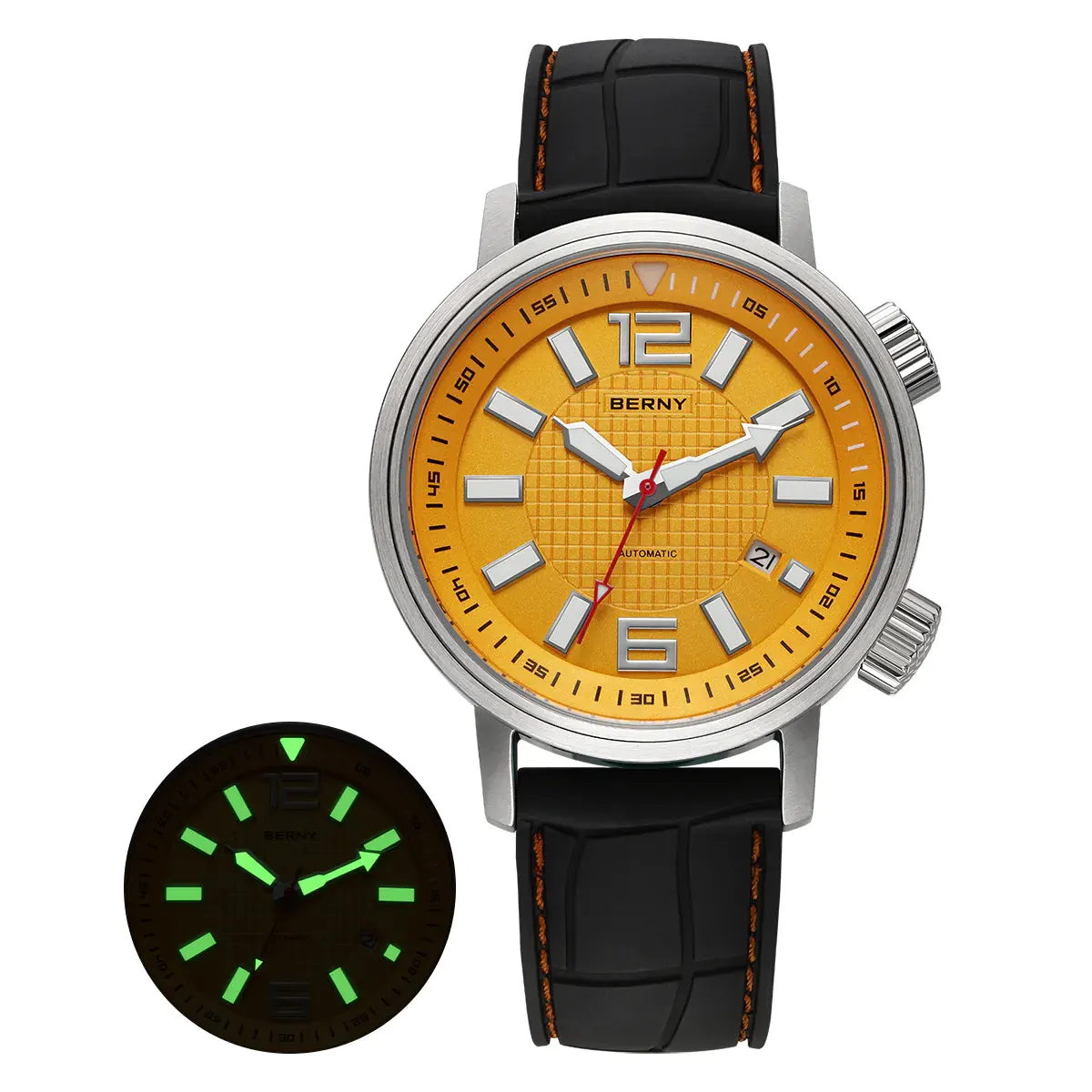 Montre Berny AM181M Automatique – Orange / Noir