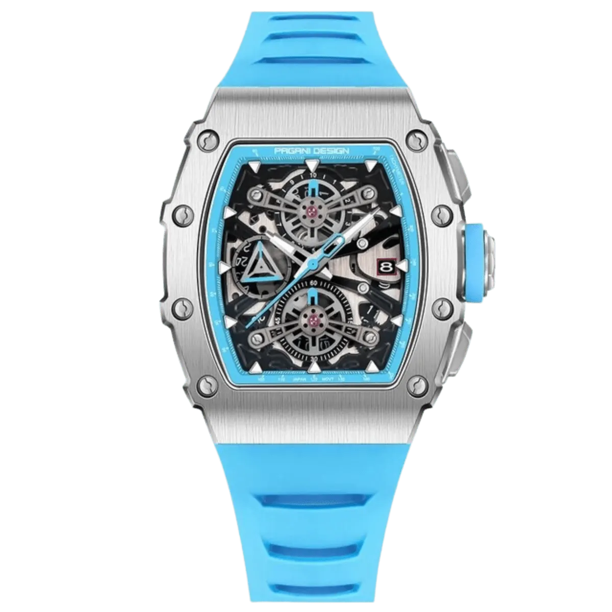 Montre Pagani Design PD-YS011 Quartz 39,5 mm – Bleu / Argent