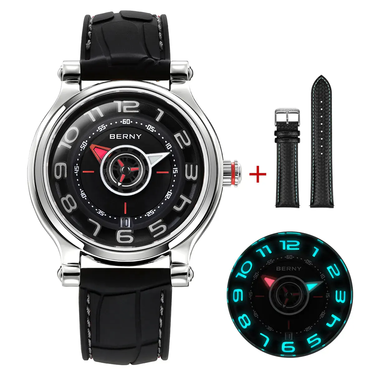 Montre Berny AM053VM Automatique – Blanc / Argent