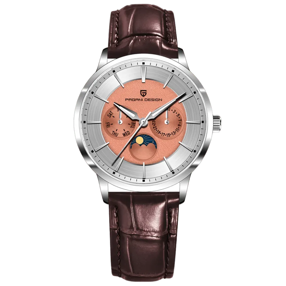 Montre Pagani Design PD-1795 Quartz 40 mm – Marron cuir