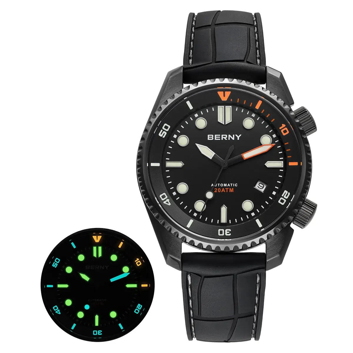 Montre Berny AM155M Automatique – Noir / Noir