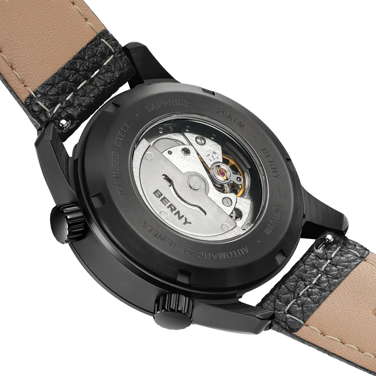 Montre Berny AM169M-BLK – Noir / Jaune