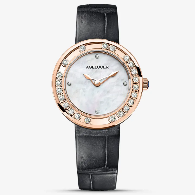 Montre Agelocer Quartz 36 mm – Blanc or