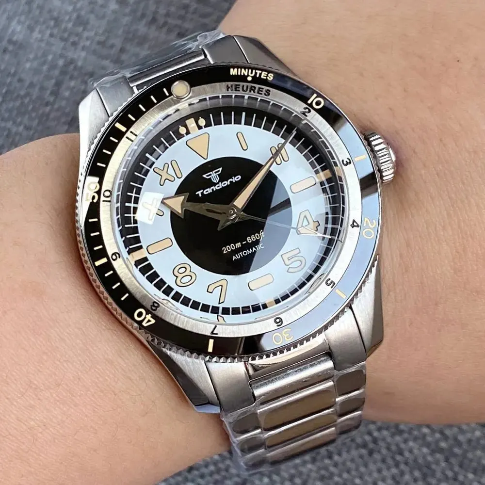Montre Tandorio TD204 Automatique 40 mm – Blanc acier