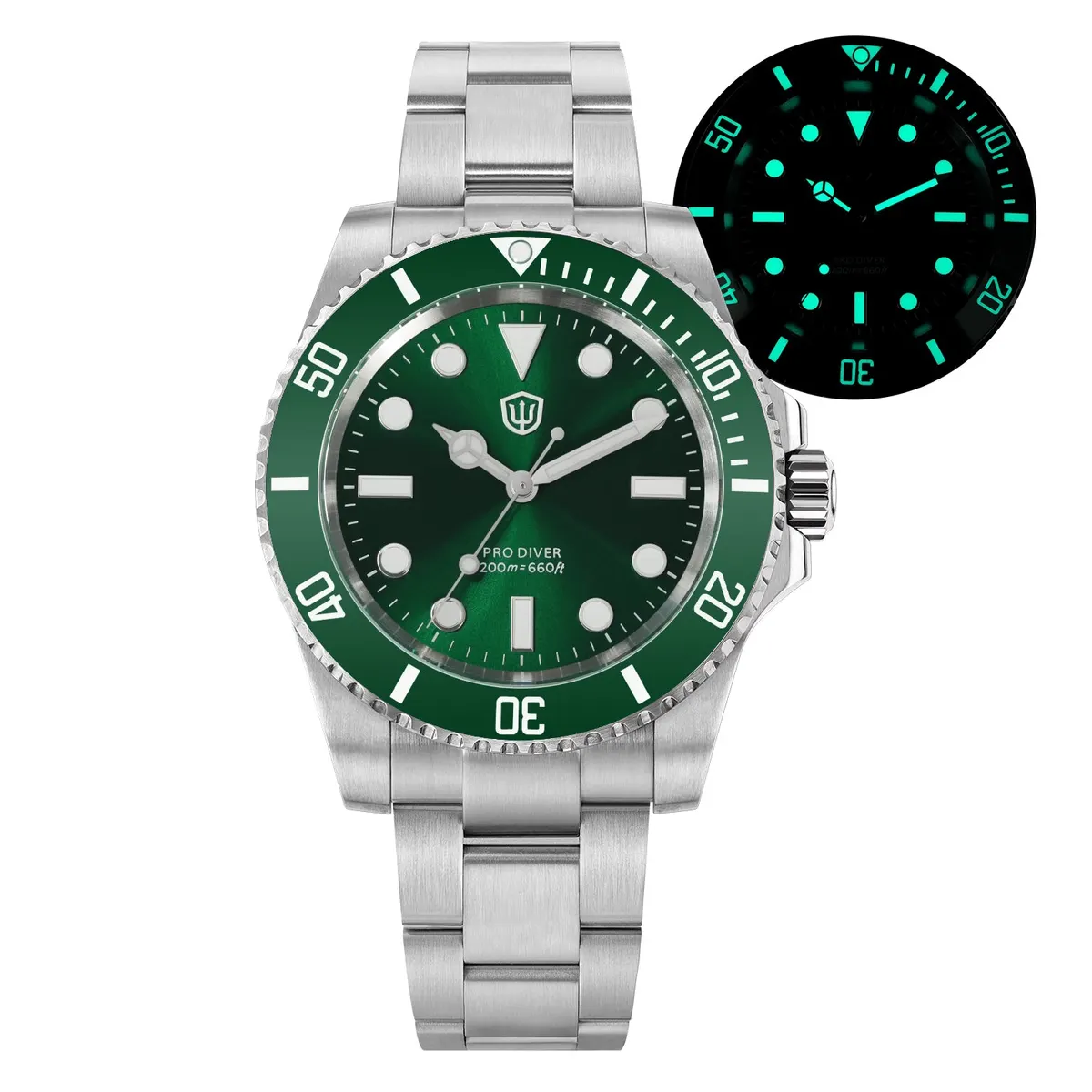 Montre Watchdives WD1680Q Quartz 39 mm – Vert