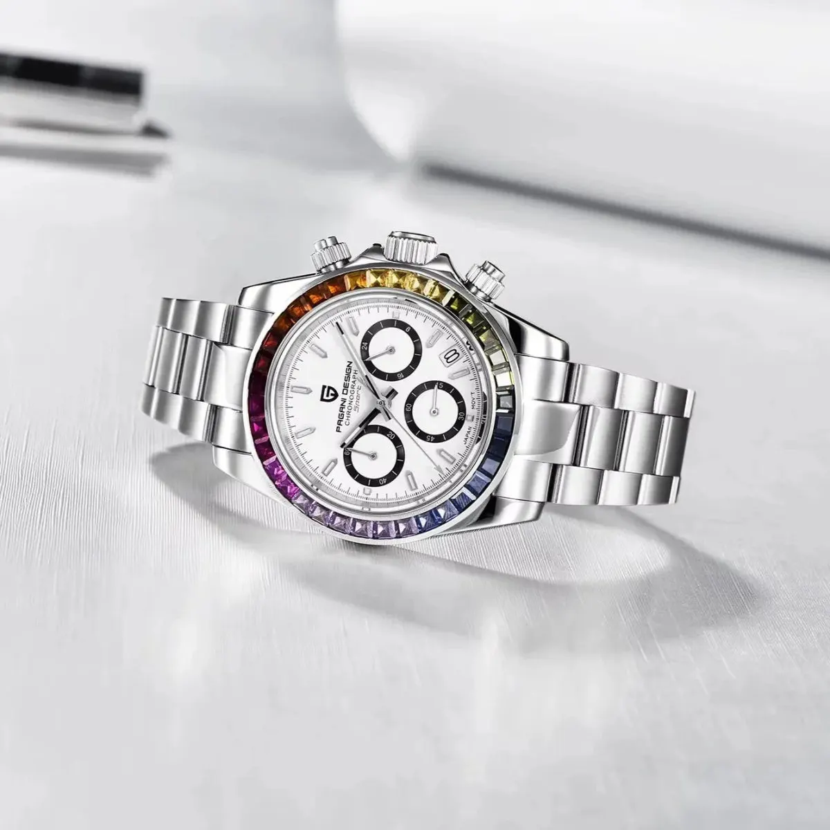 Montre Pagani Design Méca-quartz 40 mm – Blanc