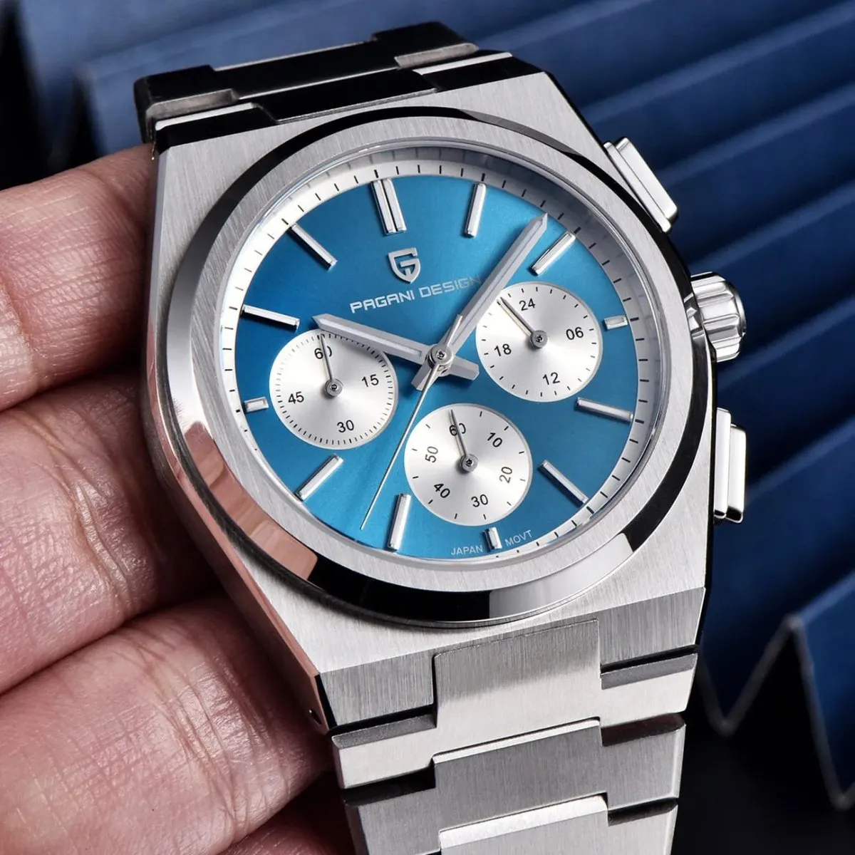 Montre Pagani Design PD-1761 Méca-quartz 40 mm – Bleu