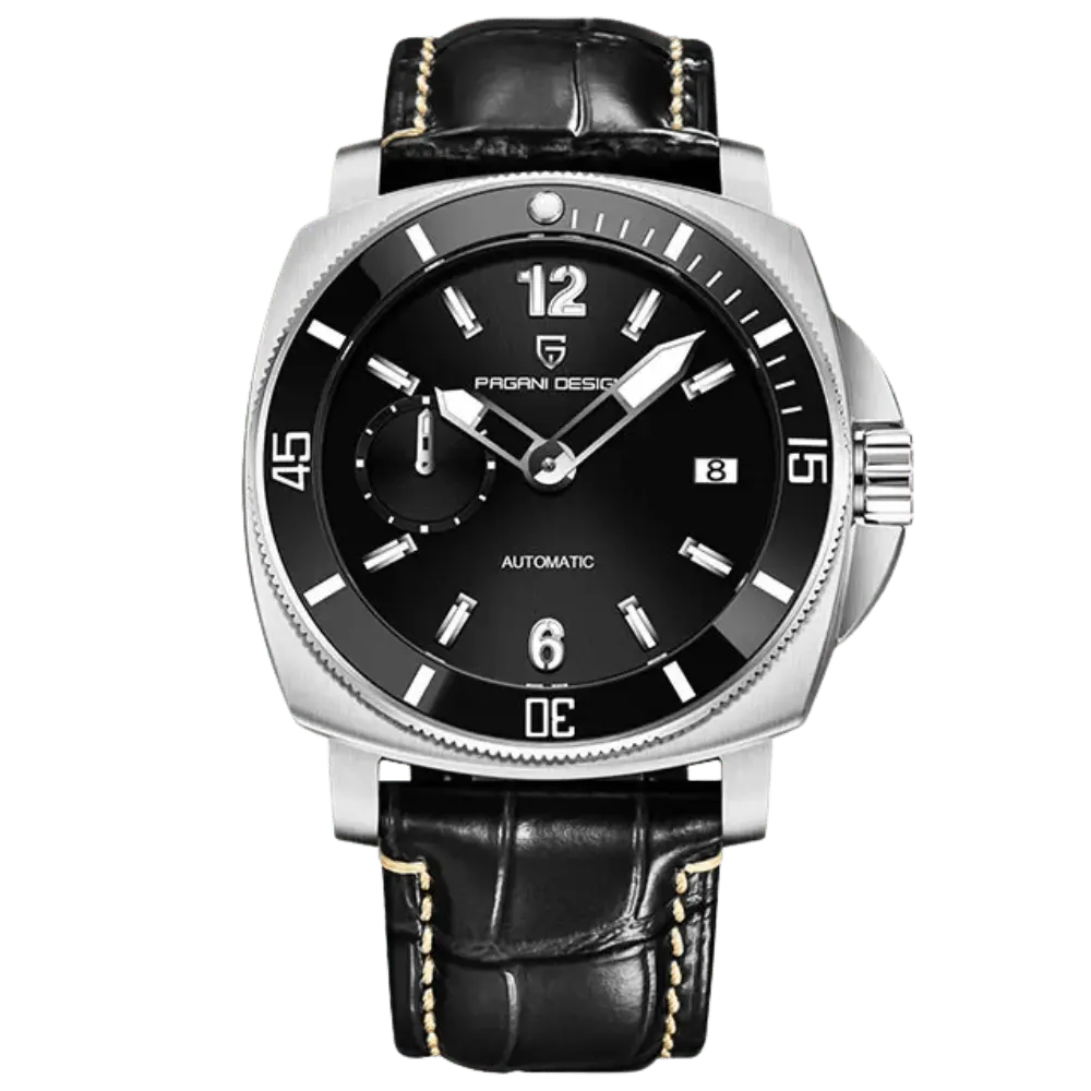 Montre Pagani Design Automatique 43 mm – Noir / Cuir