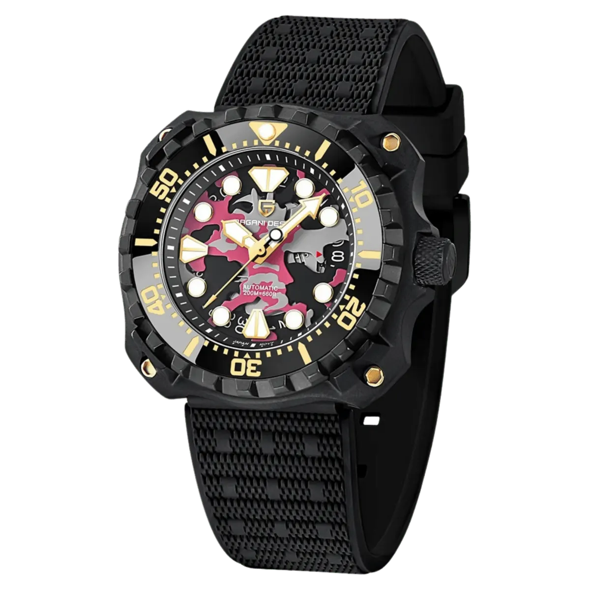 Montre Pagani Design PD-YN009 Automatique 40,7 mm – Rose / Noir