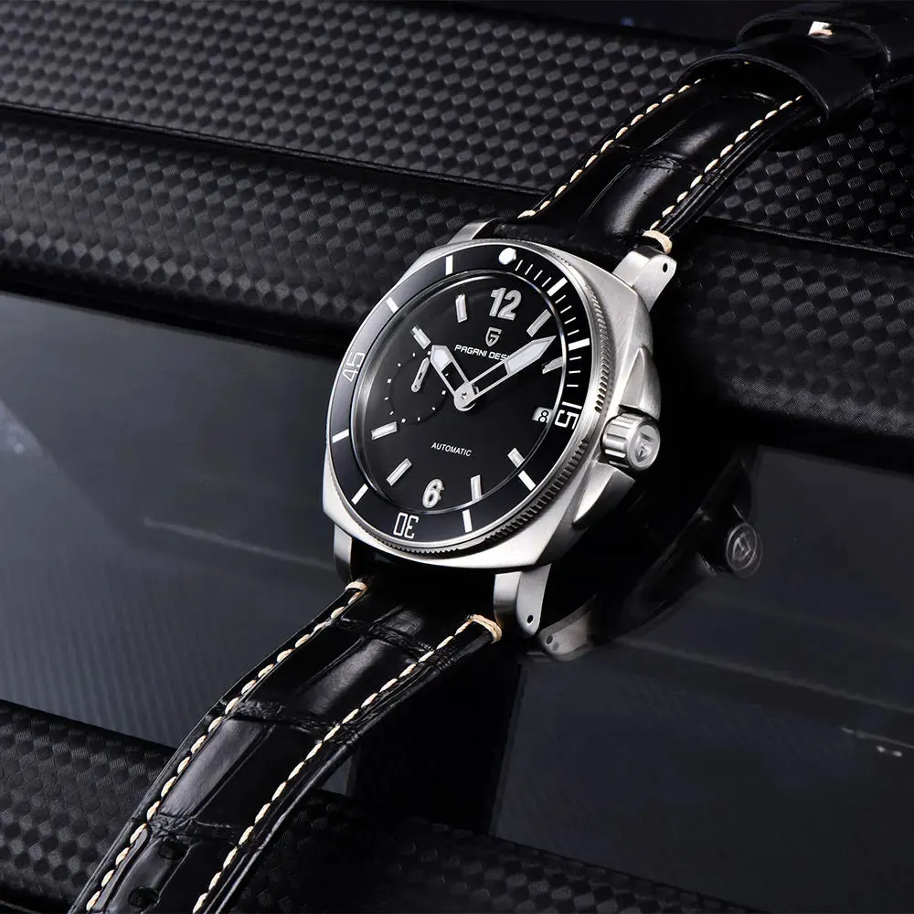 Montre Pagani Design Automatique 43 mm – Vert / Cuir